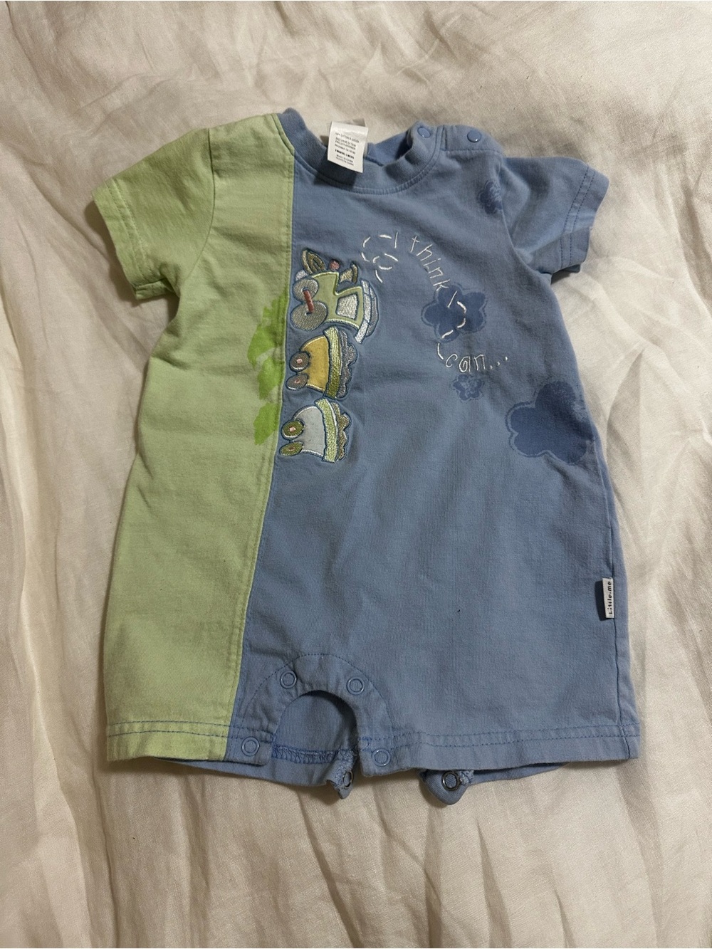 Little Me Boy Train One Piece VINTAGE